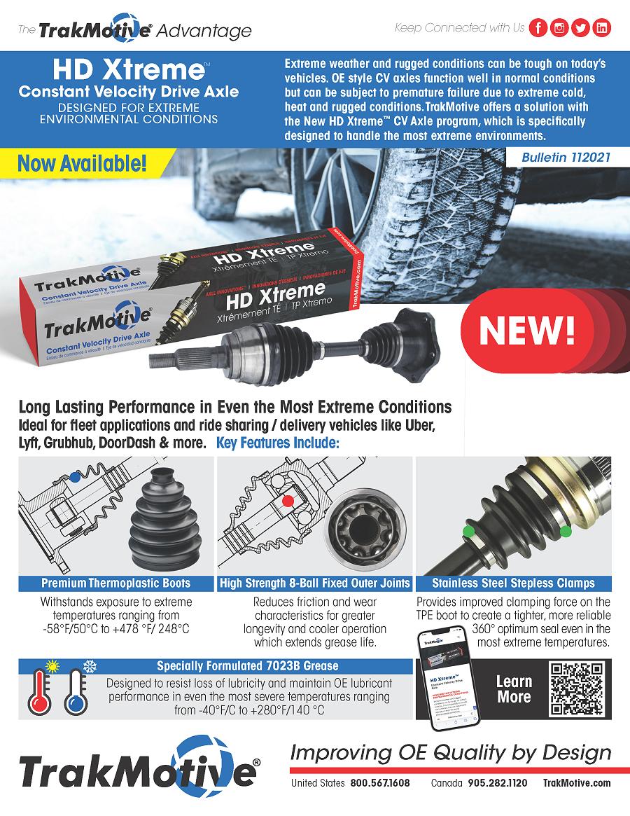 TrakMotive HD Extreme Constant Velocity Drive Axle - Now available