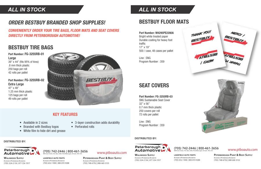 Bestbuy Tire Bags, Floor Mats, and Seat Covers Flyer
