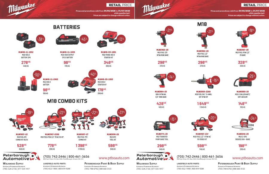 Milwaukee Spring Deals- Page 1 and 2