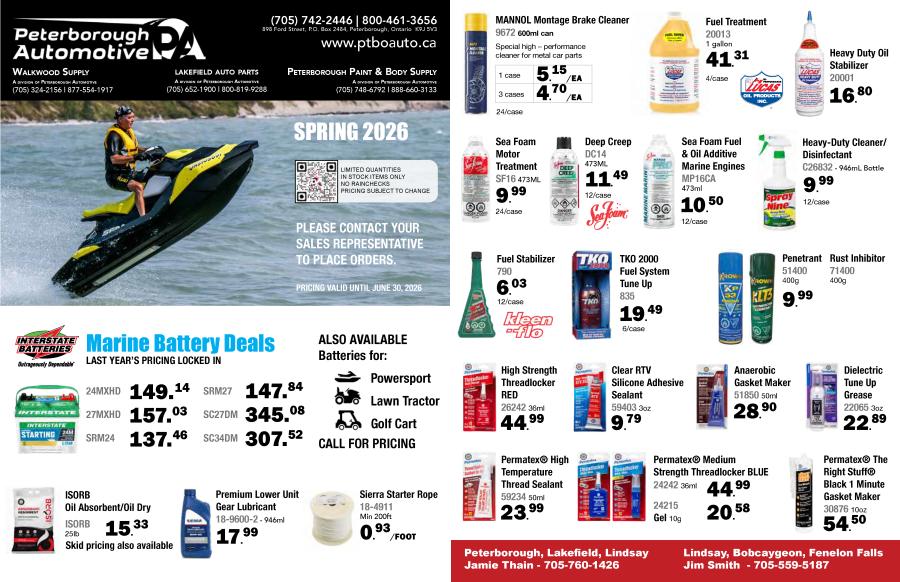 Marine Flyer Spring 2026 - Page 1 and 2